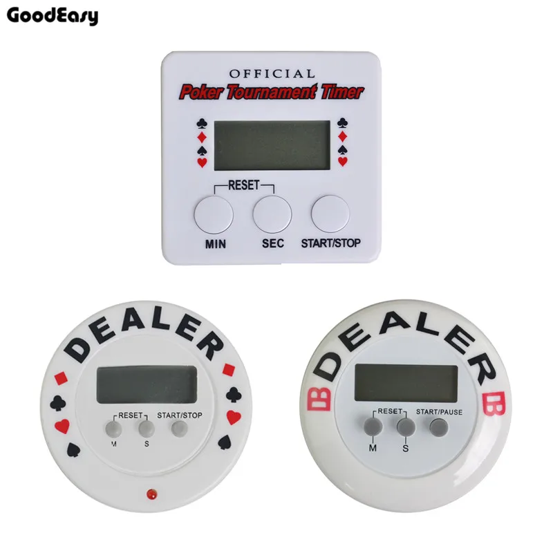 

Poker Tournament timer Casino Pro Digital Dealer Timer Black Jack Texas Hold'em Plastic Poker Chips Set Game Accessories 1pcs