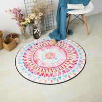 home round multicolor carpet kids room computer chair wicker rattan chair mat simple carpets for living room decor tapete rug