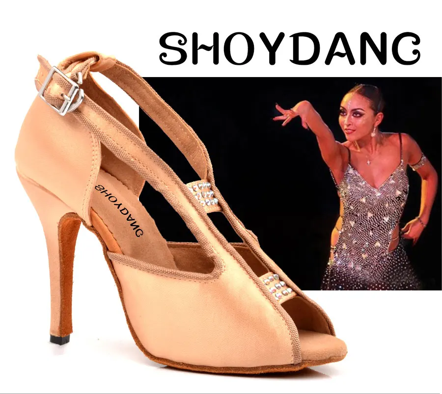 SHOYDANC/танцевальные кроссовки; женская обувь; chaussure de danse de salon; обувь для латиноамериканских танцев; женские Бальные Танцевальные сандалии; Шелковая атласная обувь