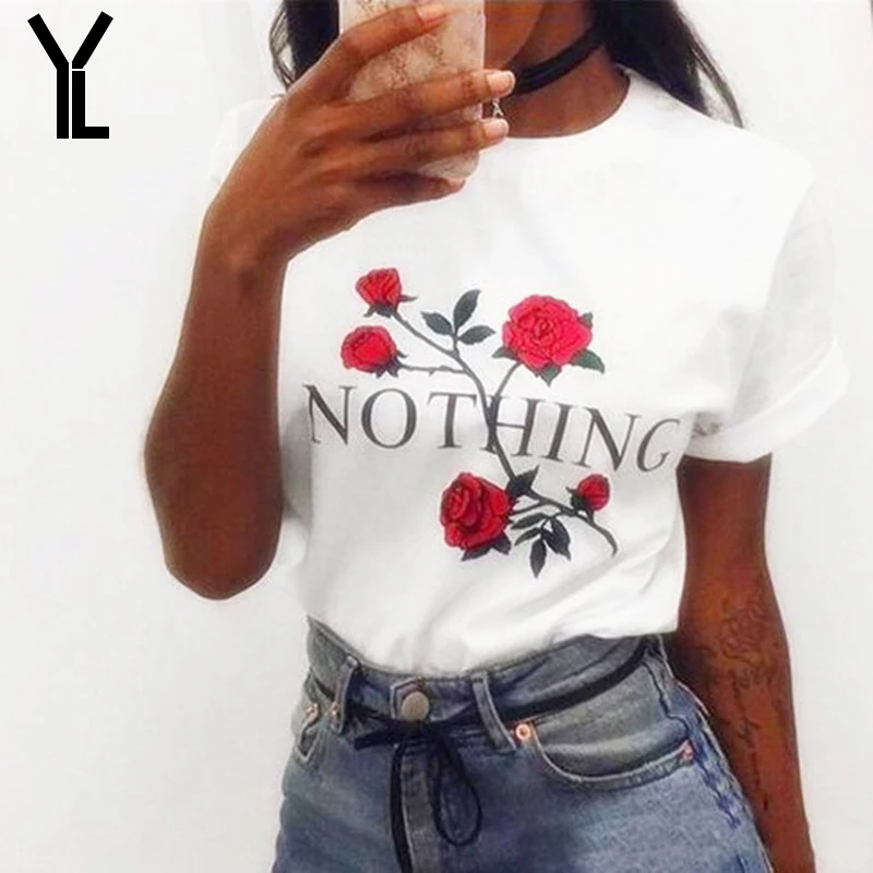 2018 женская футболка модная новая стильная повседневная с буквенным принтом