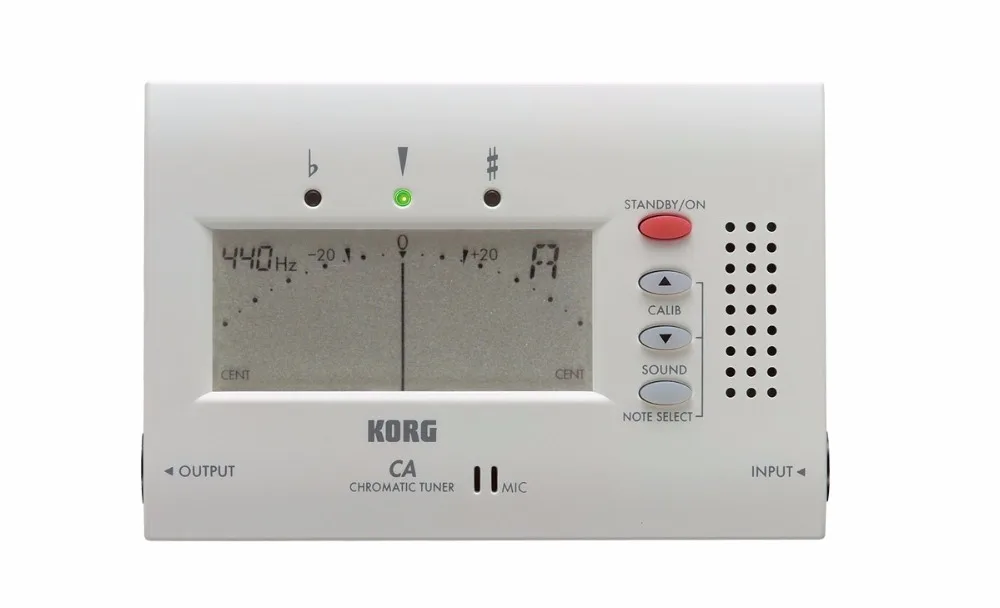 Korg CA-40 электронный хроматический тюнер с большим дисплеем используется для духовых, гитарных, укулеле и клавишных инструментов