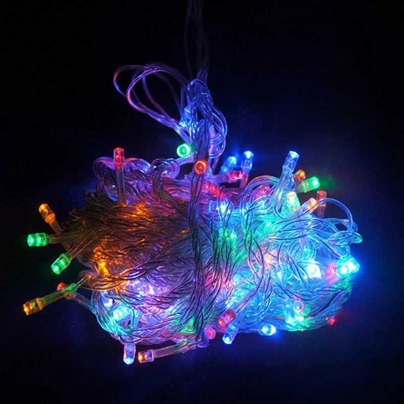 String Light 100LED 10M Christmas/Wedding/Party Decoration Lights garland AC 110V 220V outdoor Waterproof led lamp 9 Colors | Освещение