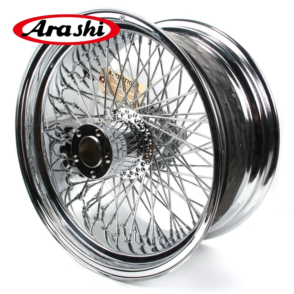 Араши 18X8,5 ''80 говорил хромированное колесо обод заднего диски для Harley Davidson пользовательские Применение FXSB велосипед дорожный, King FLHX FXSTC FLTR