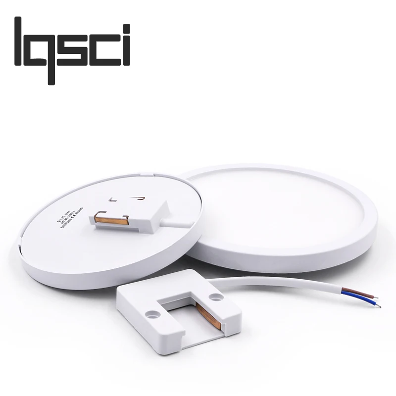 LQSCI 6 Вт 9 13 18 24 Светодиодная Круглая Панель с поверхностным монтажом потолочная