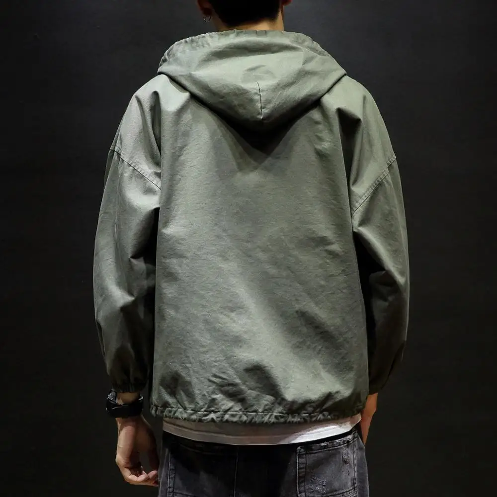 Autumn New Military Jacket Men Plus Size Jaqueta Masculino Loose Long Sleeve Hooded Mens Jackets and Coats Casual Windbreaker | Мужская