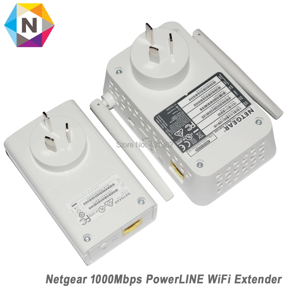 Netgear PowerLINE PLW1000 Bridge 802.11B/G/N/AC Wall Pluggable с адаптером 1000|Сетевые адаптеры c передачей