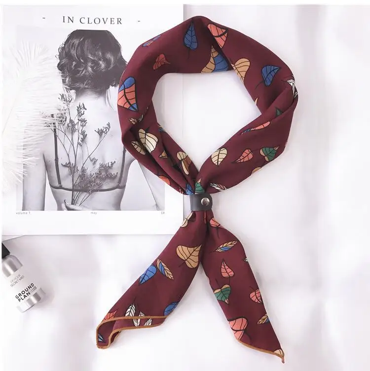 Стильный милый маленький шарф женский кожаный пряжки|scarf female|scarf scarvescute scarf |