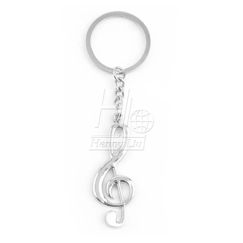 1 шт. брелок для ключей посеребренный Музыкальный автомобиля металлический