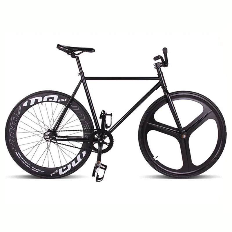 Черный Колеса из магниевого сплава, 3 Спицы, fixie велосипед, велосипед с фиксированной передачей 700C* 23 70 мм, обода 52 см, рама DIY, велосипед, Полный дорожный велосипед - Цвет: Черный