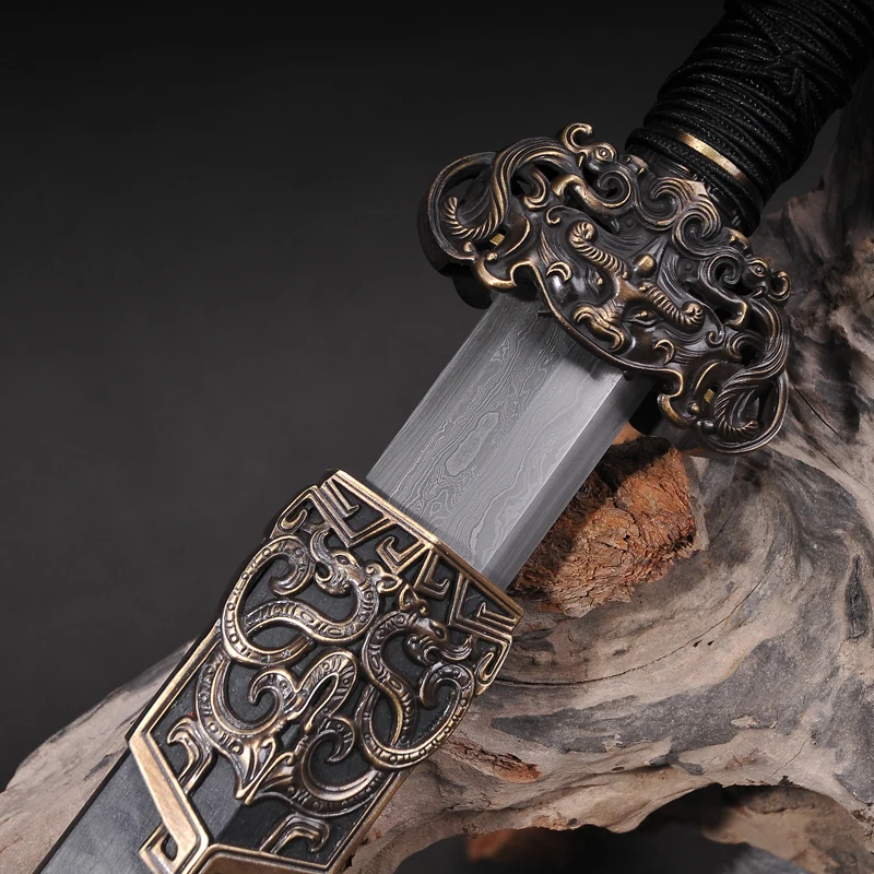 H качество Китайский Меч полностью ручной работы Домашний дерокатон Дамасская