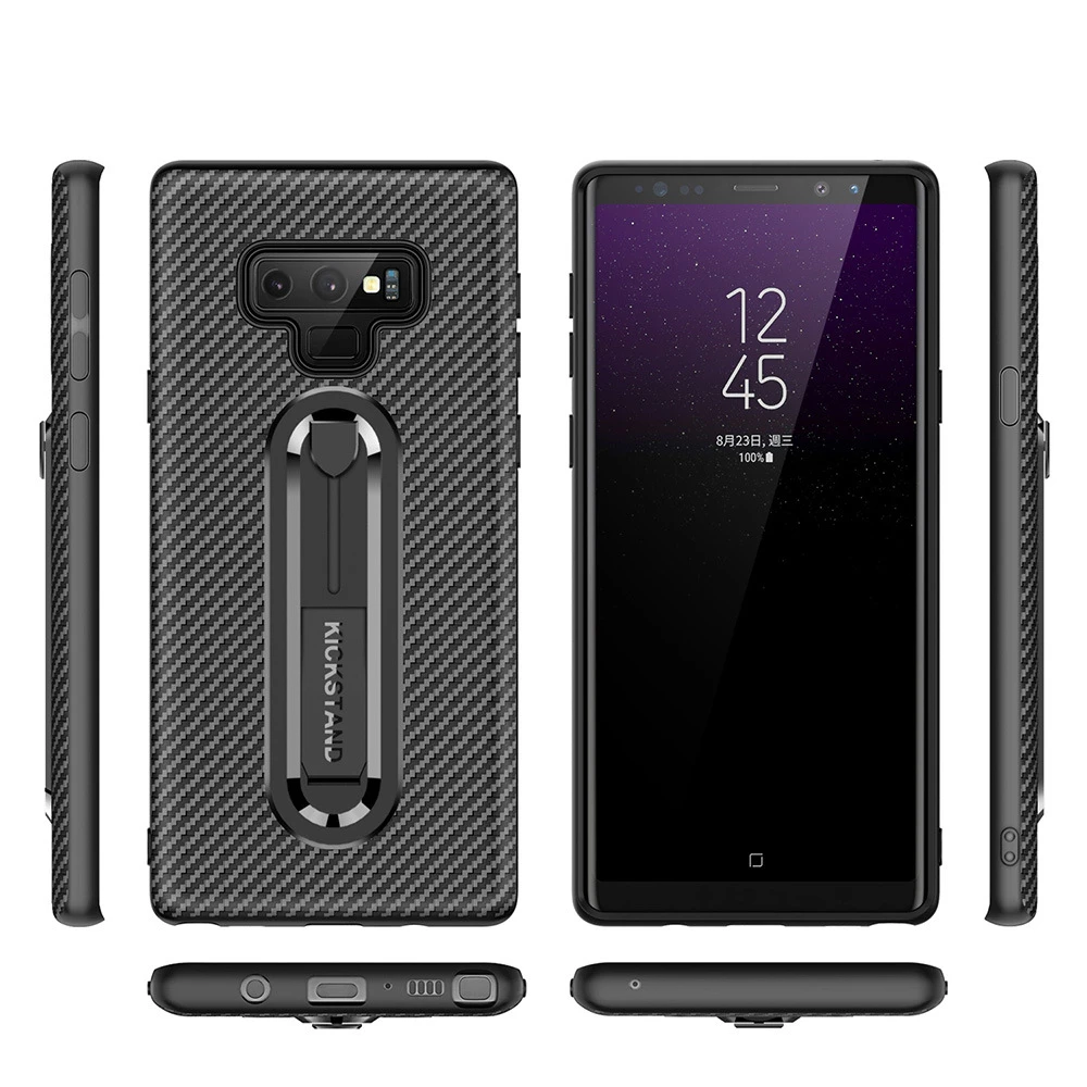 Для samsung Galaxy S10 Plus Note 9 Бизнес Стиль углеродного волокна подставка чехол для S8 плюс