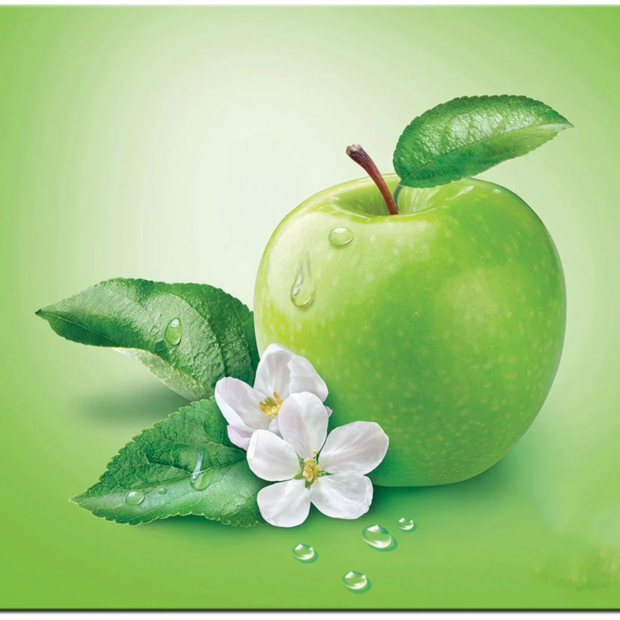 Постер зеленое яблоко