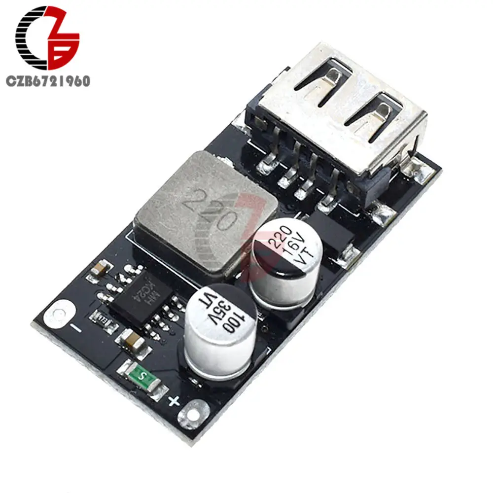 1CH USB 1/2/4 QC3.0 QC2.0 кабель для быстрой зарядки с зарядная плата с источником питания от постоянного тока, 6-32 в пост Шаг вниз автомобиля Мощность преобразователь питания Зарядное устройство, монокальция фосфат FCP SCP АФК - Цвет: 1CH