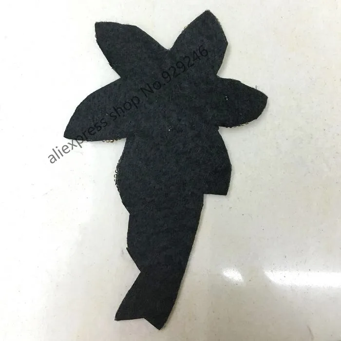 4 шт./лот модная аппликация из бусин в виде звезд и цветов черных античных