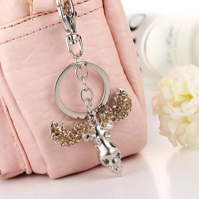GYWYN2020 Latest Keychain Car Ms. Bags Pendants Women's Gifts Cute Deer Head | Украшения и аксессуары