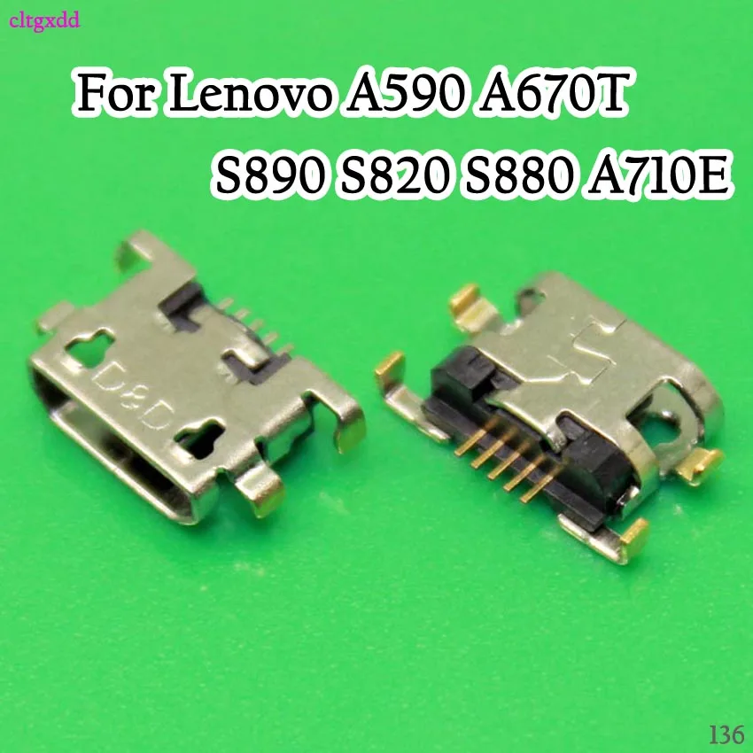 Cltgxdd 30 шт./лот Micro Usb разъем для зарядки Lenovo A590 A670T S890 S820 S880 A710E зарядный порт док