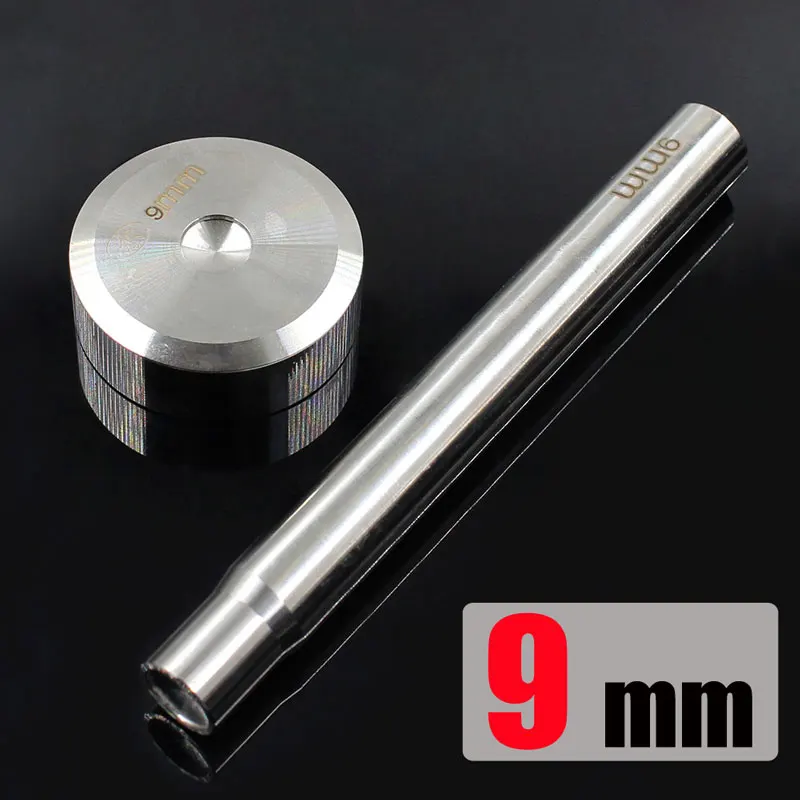 9mm Mounting Rivet Нержавеющая сталь Кожа ремесло инструмент дырокол кнопка-заклепка база для установки Набор DIY монтажные кнопки заклепки инструменты - Цвет: 9mm Mounting Rivet