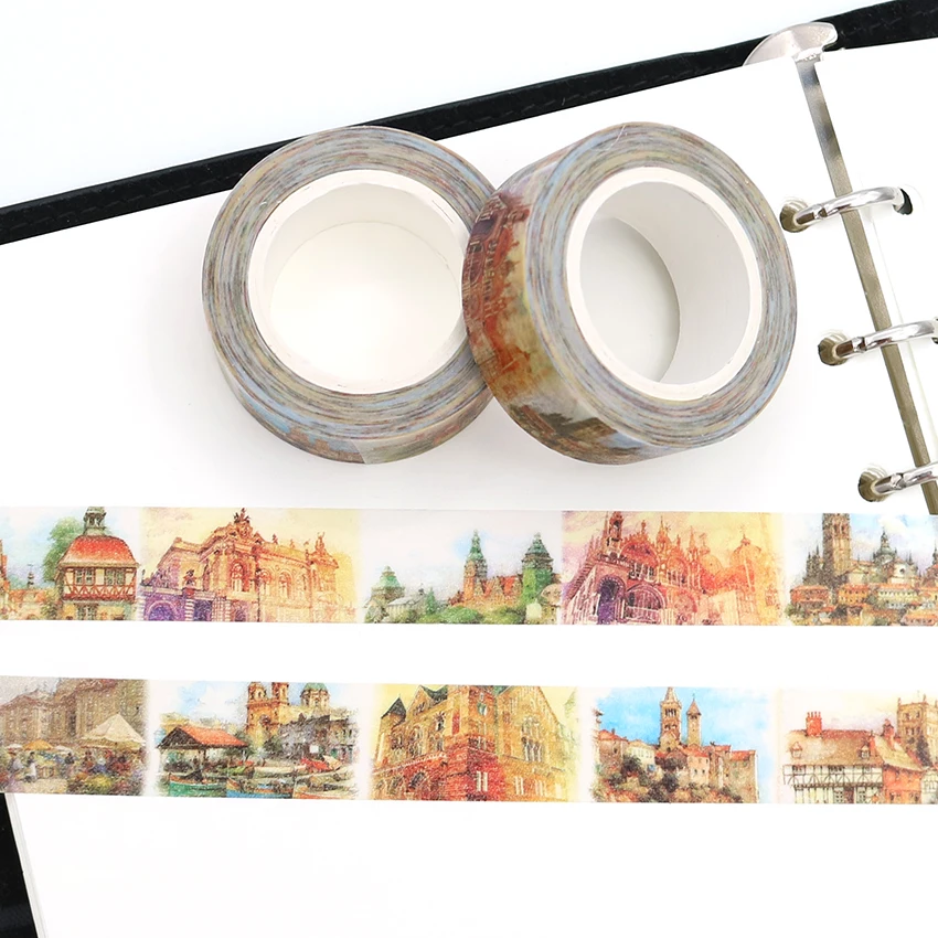 Упаковопосылка коробка 15 мм * 10 м декоративная лента в виде замка Washi отличное