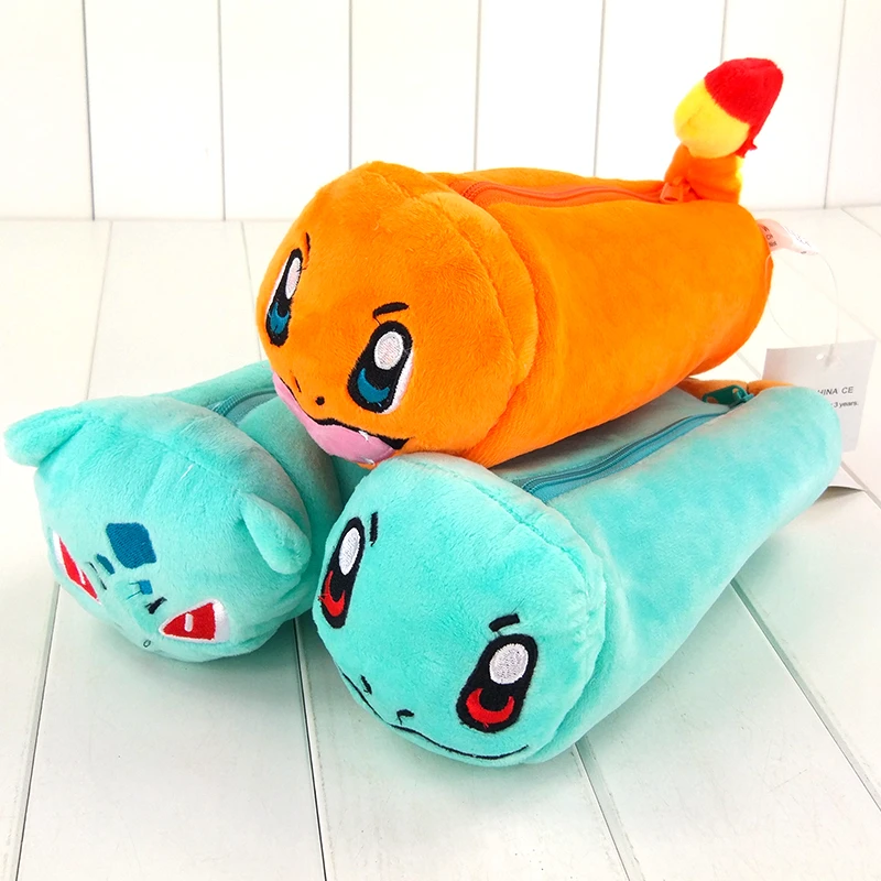 23 см аниме плюшевая Сумка Милый Bulbasaur Squirtle Charmander мультфильм чехол аниме сумка для хранения