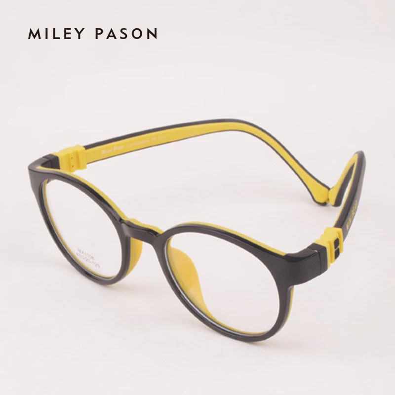 Детские пластиковые TR90 Ультра-легкие гибкие очки мягкие силикагели Мультяшные