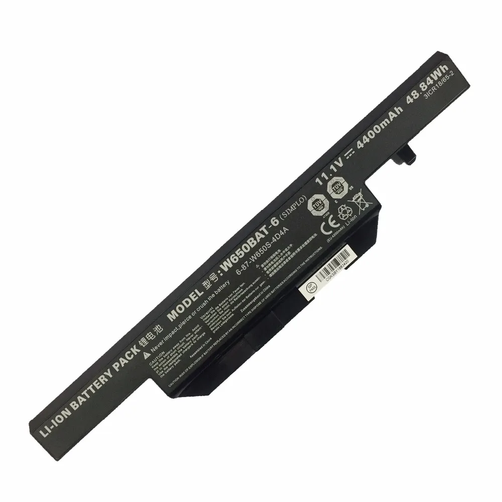 Аккумулятор для ноутбука Clevo W650SJ K650D K610C K570N K590C K710C K750D 11 1 В 4400 Втч/5600 мА · ч 62.12