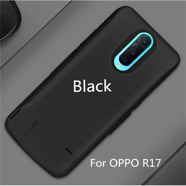 Black For OPPO R17 5000 мАч модный переносной заряжающий чехол для OPPO R17 Pro задняя батарея Чехлы для OPPO R17 мобильный телефон зарядное устройство Move power Shell - Цвет: Black For OPPO R17