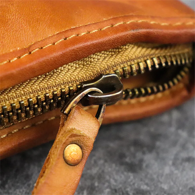 PNDME винтажный первый слой Воловья кожа мужской женский кошелек простой ручной
