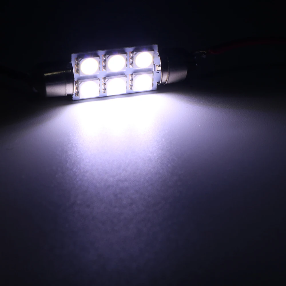 Y 50x белая гирлянда светодиодная купольная лампа 5050 SMD СВЕТОДИОДНЫЙ Led C5W