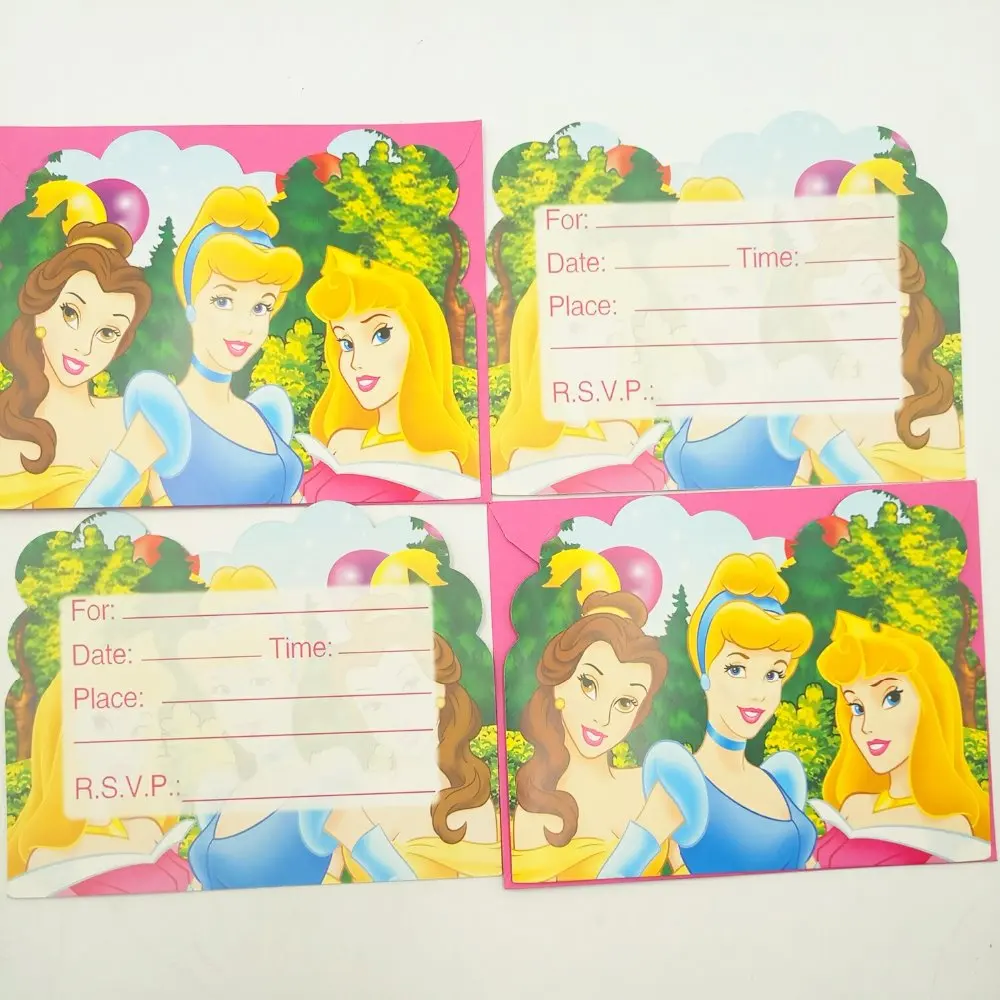 6 шт./лот Золушка/Ариэль/Белоснежка/Аврора/Жасмин Принцесса Детские вечерние