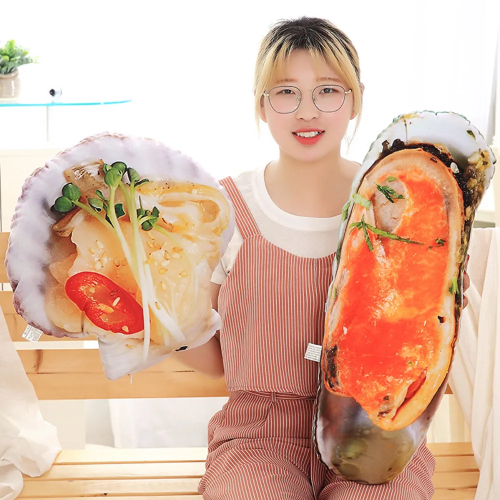 Летние BBQ Плюшевые Декор подушки для овощей/море Еда как настоящие плюшевая еда
