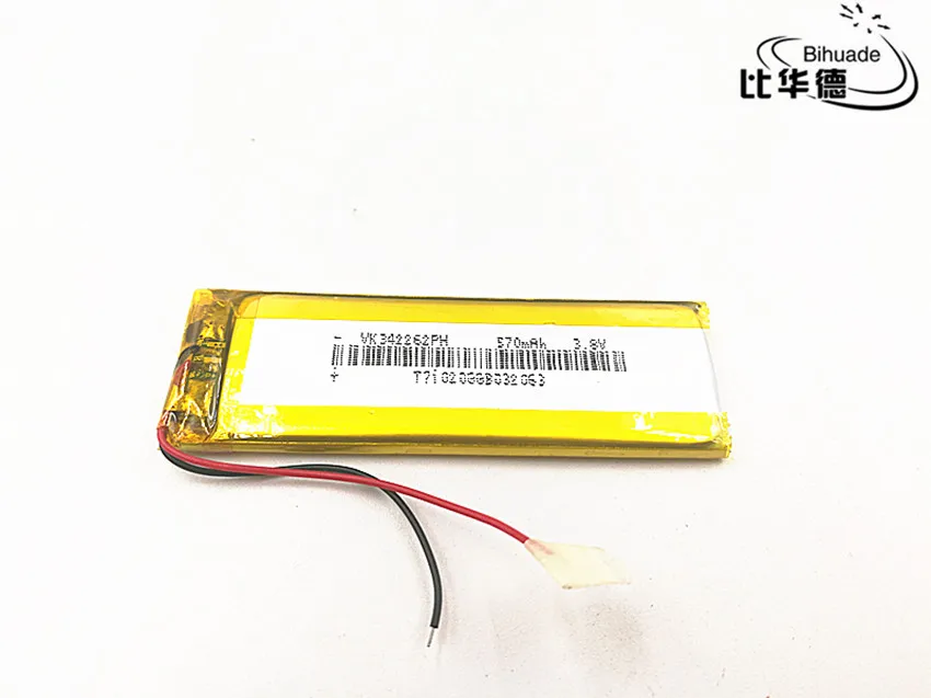5 шт./лот 3,7 в 570 мАч 342262 литий-полимерные Li-Po литий-ионные аккумуляторные батареи для Mp3 MP4 MP5 GPS