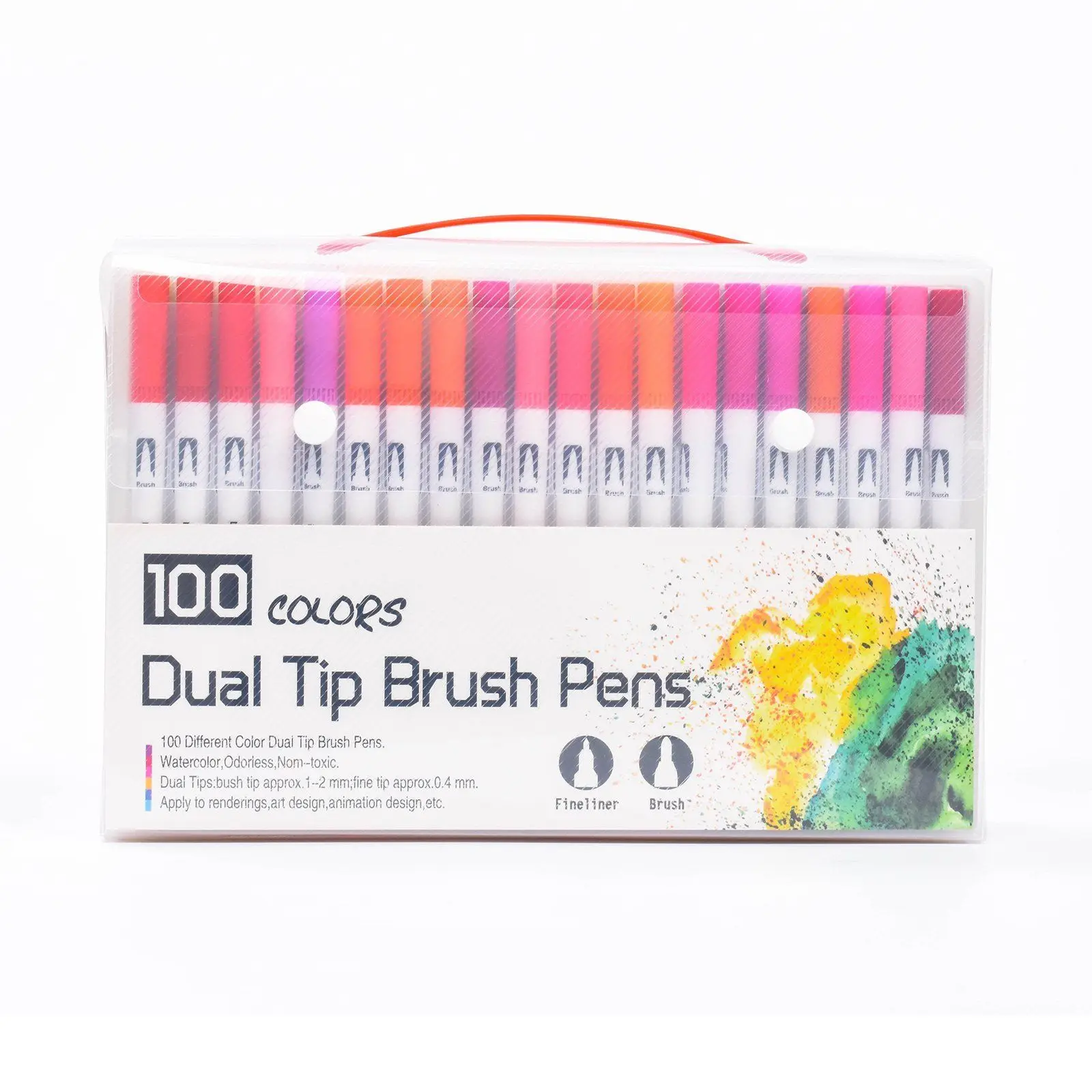 100 цветов двусторонние кисти ручки с наконечниками цветные художественные