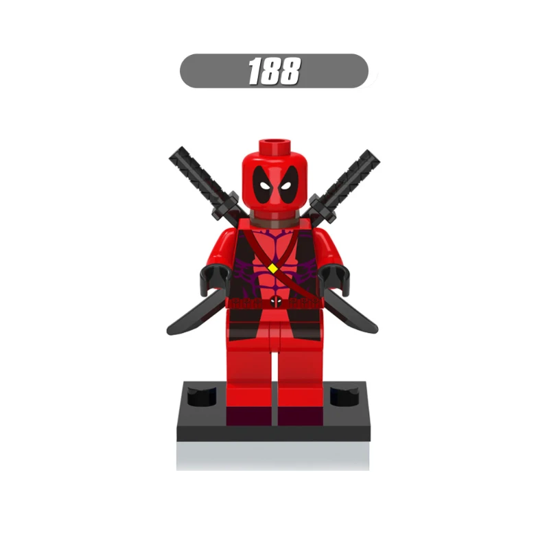 red Deadpool-Wade Одна распродажа, космические войны, Пробуждение силы, Чубакка, Кайло Рен Хан, Solo, Супер герои, строительные блоки, кирпичи, игрушки для детей, X0104 - Цвет: red Deadpool-Wade