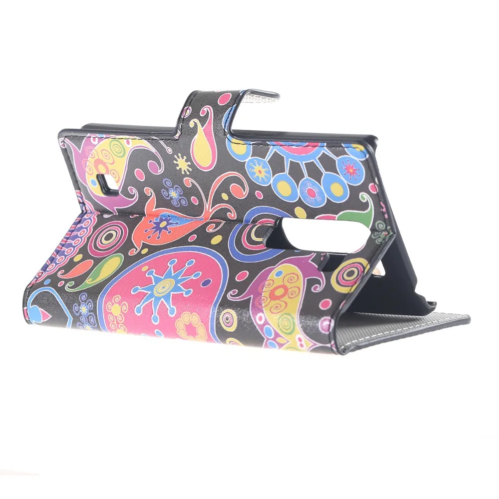 new PU leather phone case for LG G4 mini cover flip wallet card Protective shell beautiful mermaid design pattern |
