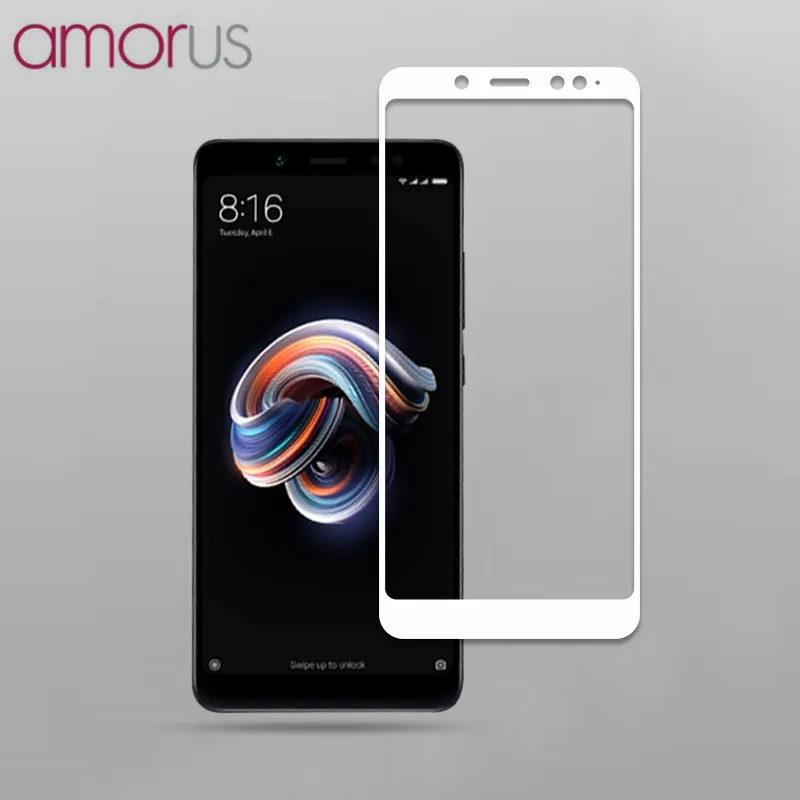 AMORUS для Xiaomi Redmi Note 5 Pro Закаленное стекло протектор Полный Клей полная пленка