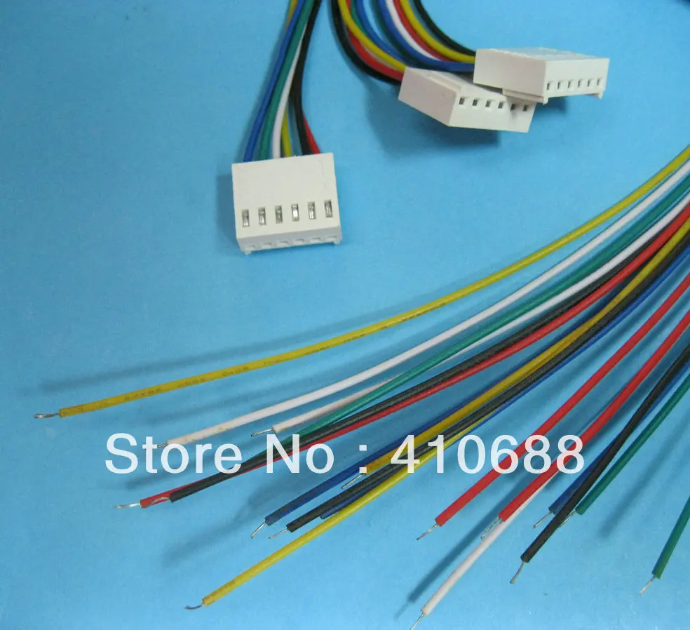 10 шт. 2510 шаг 2 54 мм 6 контактный гнездовой разъем с кабелем 26AWG 300 мм|connector gold|connector