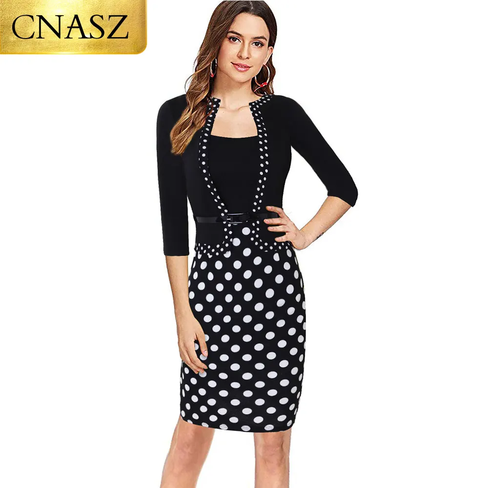 Женское винтажное платье футляр с V образным вырезом|Женские платья| |