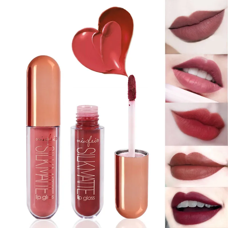 Новый бренд Ультра Матовый вельветовый блеск для губ 5 шт. шелковые