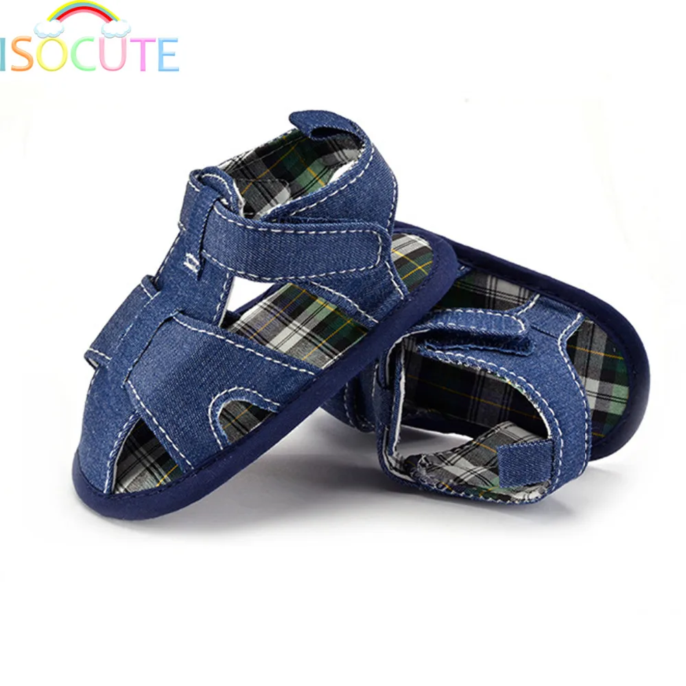 Isocute синего джинсового цвета детские Сандалии для девочек маленьких мальчиков