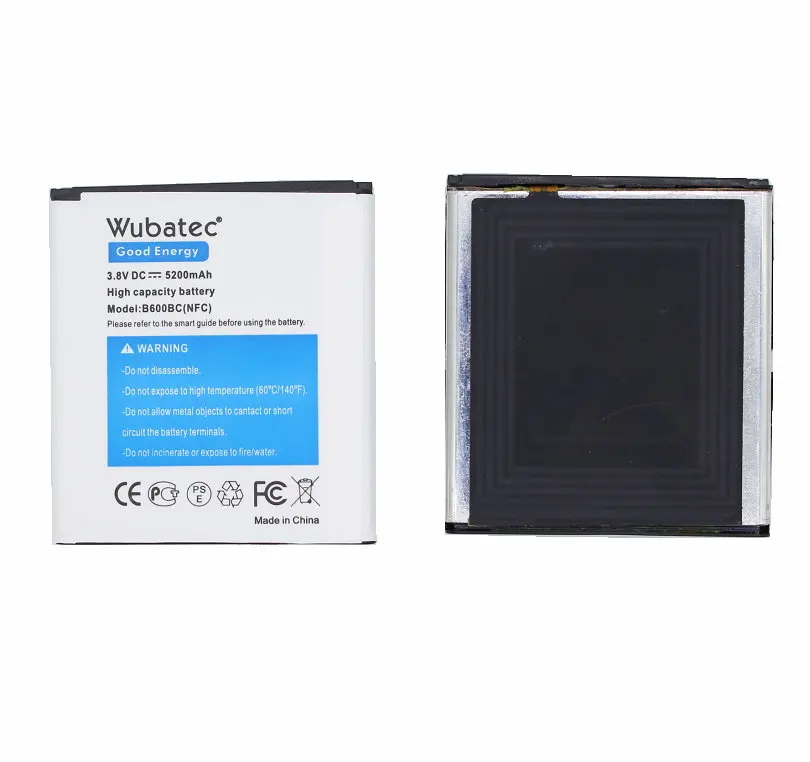 Wubatec 1x5200 мАч S4 I9500 NFC Расширенный аккумулятор для Samsung Galaxy S 4 SIV I9502 I9505 I9508 I9507V R970 i545