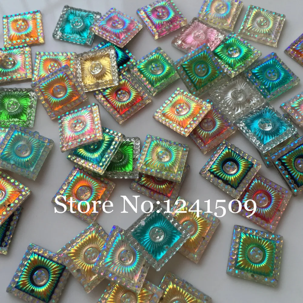 Квадратная форма смешанный цвет 14 мм 150 шт. для шитья украшения платья сделай сам