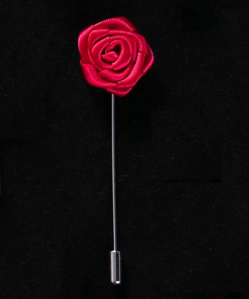 No.5 lapel pin 19 цветов, брошь для костюма, булавки, броши для мужчин, для свадьбы, ручная работа, лента, цветок розы, на лацкане, брошь на кнопке, палочка, цветок, Мужская брошь - Окраска металла: No.5 lapel pin