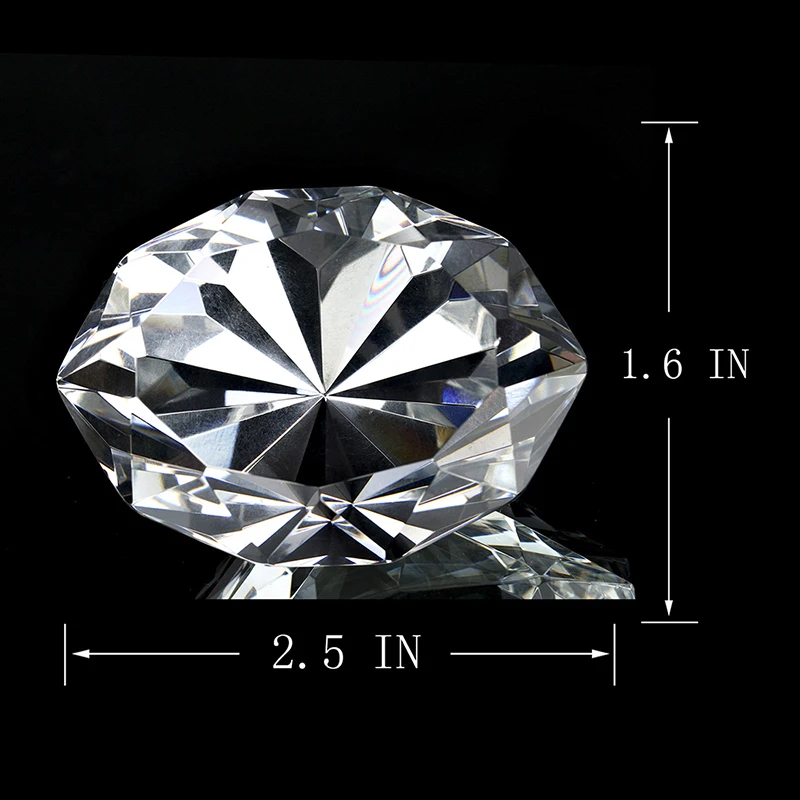 Прозрачная Алмазная огранка эллипса стеклянная Коллекция ювелирных изделий из