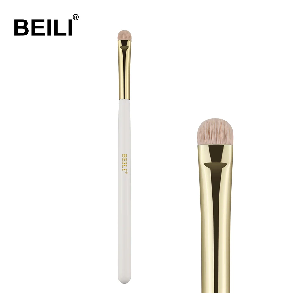 WY26 BEILI перламутровая белая Профессиональная Кисть для макияжа Nano Wool Fiber Gold Powder Foundation blusher тени Контурные растушевки бескровные розовые волосы - Handle Color: WY26