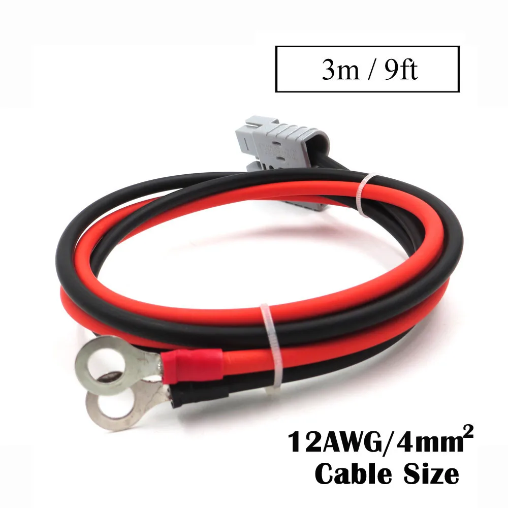 9ft 4.0mm2 Cable SH50 штекер 50A 600V Удлинительный кабель 0,3 м 1 м 2 м 3 м 5 м 10 м Солнечный кабель подключения 2,5/4/6mm2 с M8 терминал кольцо Батарея болт tab - Цвет: 9ft 4.0mm2 Cable