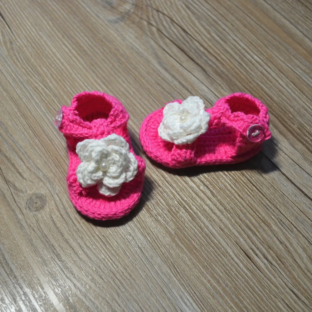 QYFLYXUEQYFLYXUE-вязаные детские ботинки вязаные Детские Тапочки балерины Крестильная