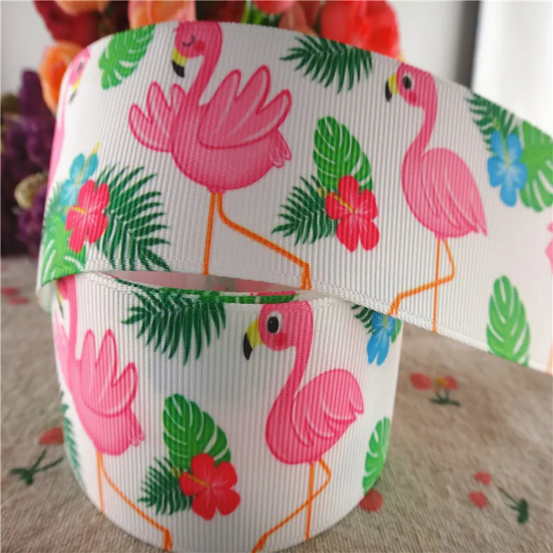 

18042521, 1-1/2" 38mm 50 yards/lot flowers printed grosgrain ribbons gift packaging DIY handmade materials