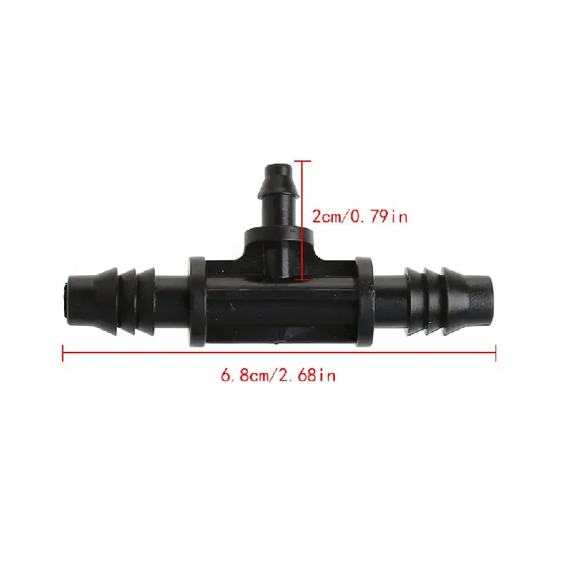 Новый 3 сторонний пластиковый колючий соединитель трубы шланг 4/7 мм 8/12 полива