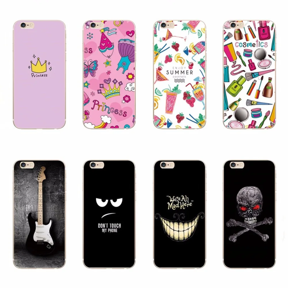 Роскошные Чехлы для Iphone 6 s летний напиток принцесса косметика дизайн ТПУ