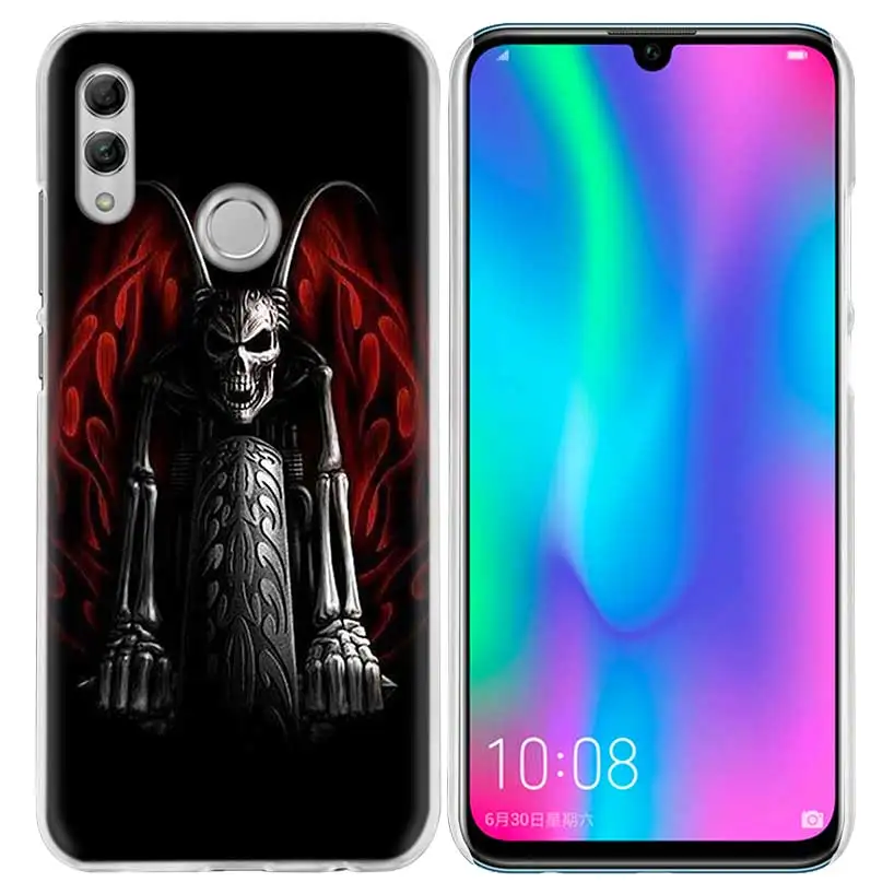 Чехол Grim Reaper Skull для huawei Honor 8X Y9 9 10 Lite Play 8C 8S 8A Pro V20 20i 10i Y6 Y7 Прозрачный жесткий чехол для телефона из поликарбоната